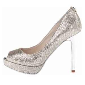 MICHAEL Michael Kors Silver Platform Heels